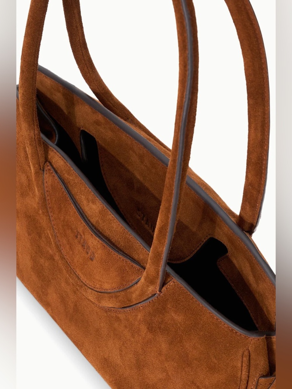 Staud Maude Shoulder Bag in Tabac Suede - Picture 4 of 10